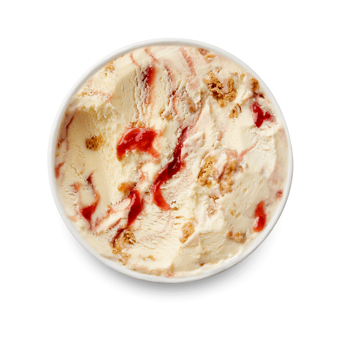 strawberry cheesecake minicup lid off